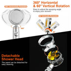 High Pressure Shower Head 360¬∞ Rotating Water Saving Handheld Shower Head