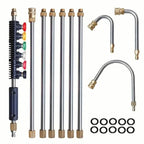 High Pressure Washer Extension Wand, 1/4" Quick Connect Power Washer Lance With 6 Nozzle Tips