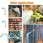 High Pressure Washer Extension Wand, 1/4" Quick Connect Power Washer Lance With 6 Nozzle Tips