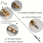 High Pressure Washer Extension Wand, 1/4" Quick Connect Power Washer Lance With 6 Nozzle Tips