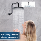 Bright Showers Waterfall Shower Head with Adjustable Angle and Anti-clogging Silicone Nozzles,9 inch