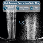 Handheld Shower Head, 9-Spray Showerhead with 69" Hose, Bracket
