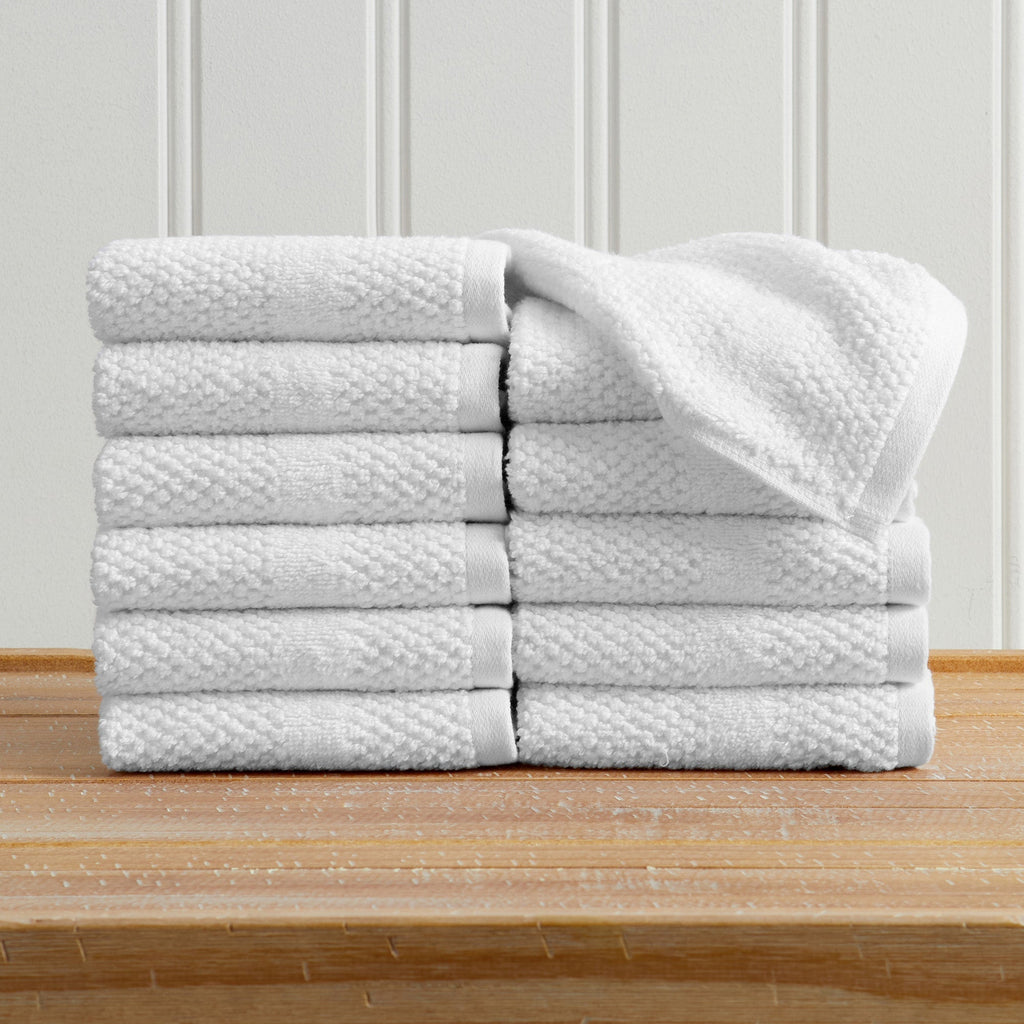 100% Cotton Woven Texture Bath Towel Set - Marbella Collection