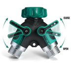 Hose Splitter 2 Way 3/4" Faucet Y Connector with Shut-off Valve