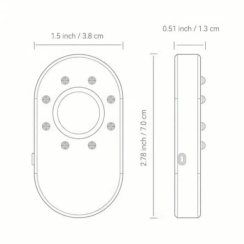 Hotel Hidden Camera Detector Finder, Infrared Detector, Travel Mini Portable Anti-Peeping Anti-Monitoring Camera Scanner