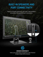 HP 23.8” VH240a IPS FHD LED Monitor HDMI VGA Speakers (Refurbished)