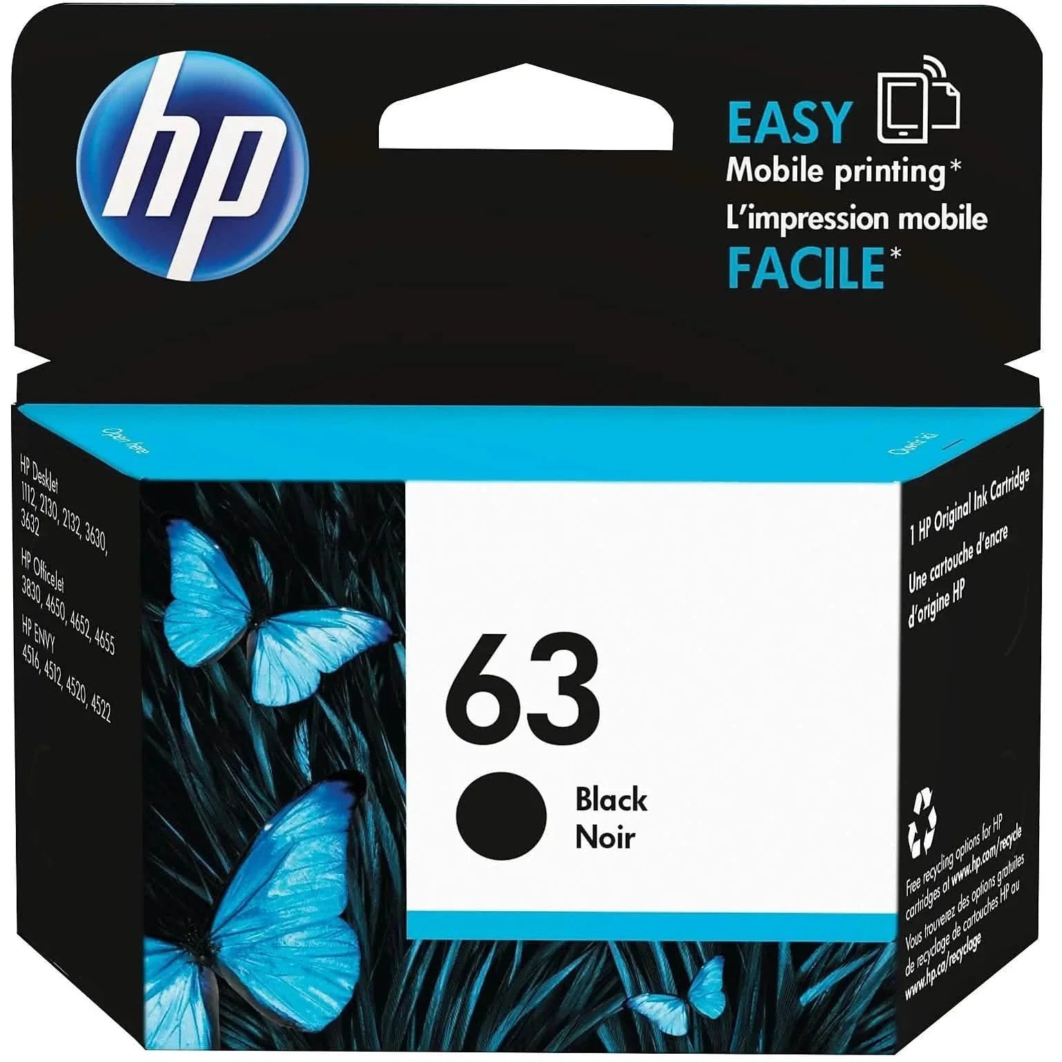 HP 63 Original Ink Cartridge F6U61AN F6U62AN