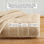 100% Cotton Woven Texture Bath Towel Set - Marbella Collection