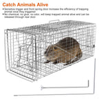 Humane Catch Release Live Animal Collapsible Galvanized Wire Trap Cage
