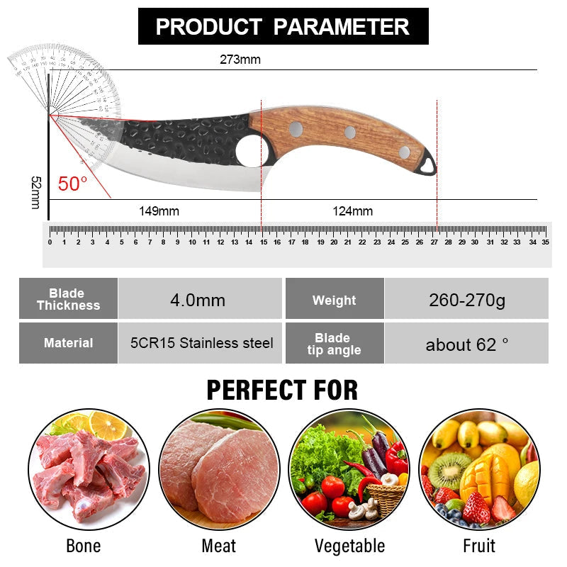 Japanese Handmade Chef Knife - Forged Steel Kitchen Knife