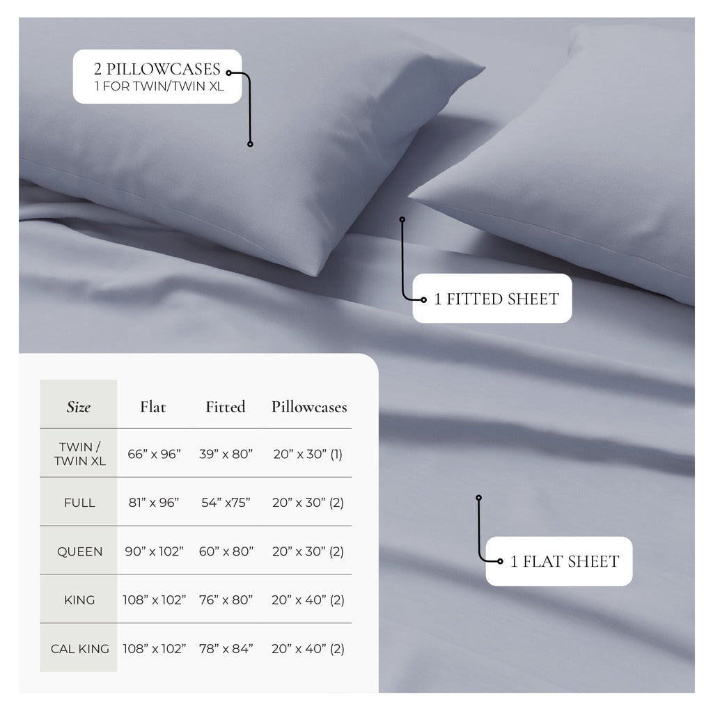 Viscose from Bamboo & Cotton Blend Jersey Knit Sheets