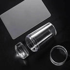 Hypoallergenic Silicone Nail Stamper and Scraper Set for French Manicure Stamping Plate