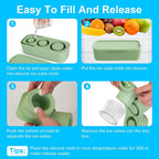 Ice Cube Tray Fit For 20oz/30oz/40oz Stanley Cup Easy Release Silicone Hallow Cylinder