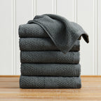 100% Cotton Woven Texture Bath Towel Set - Marbella Collection