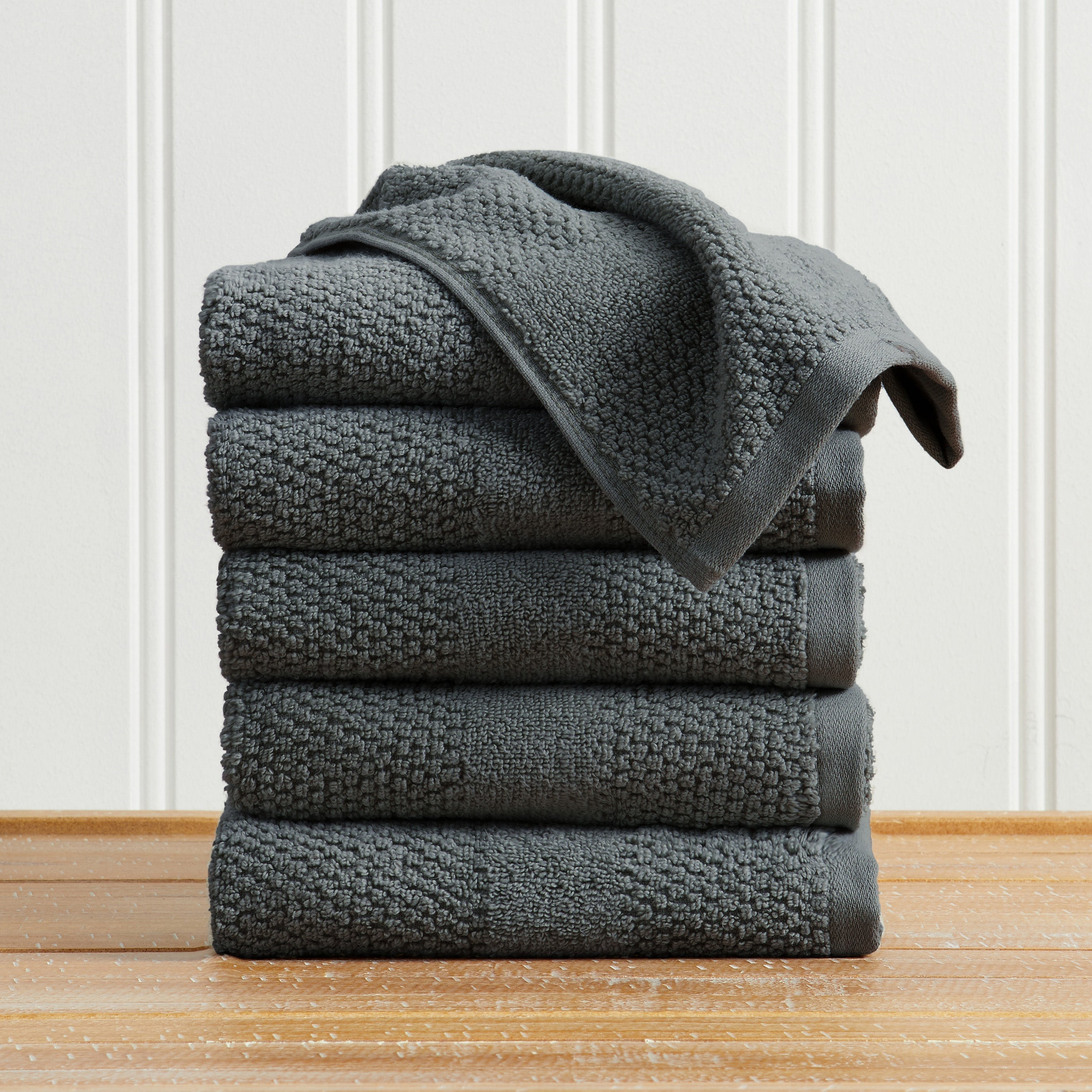 100% Cotton Woven Texture Bath Towel Set - Marbella Collection