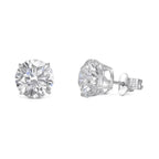 IGI Diamond Engagement Earrings VVS2 E Round 7.54 Ctw Lab Created