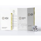 IGI,F/VS1 ,2 CT Solitaire Lab-Grown Round Diamond Studs Earring, 18K Yellow Gold