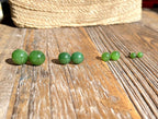 Canadian Jade Round Stud Earrings