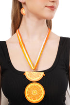 Mandarin Orange Terracotta Clay Jewelry Set