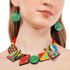 Colorful Clay Music Theme Jewelry Set
