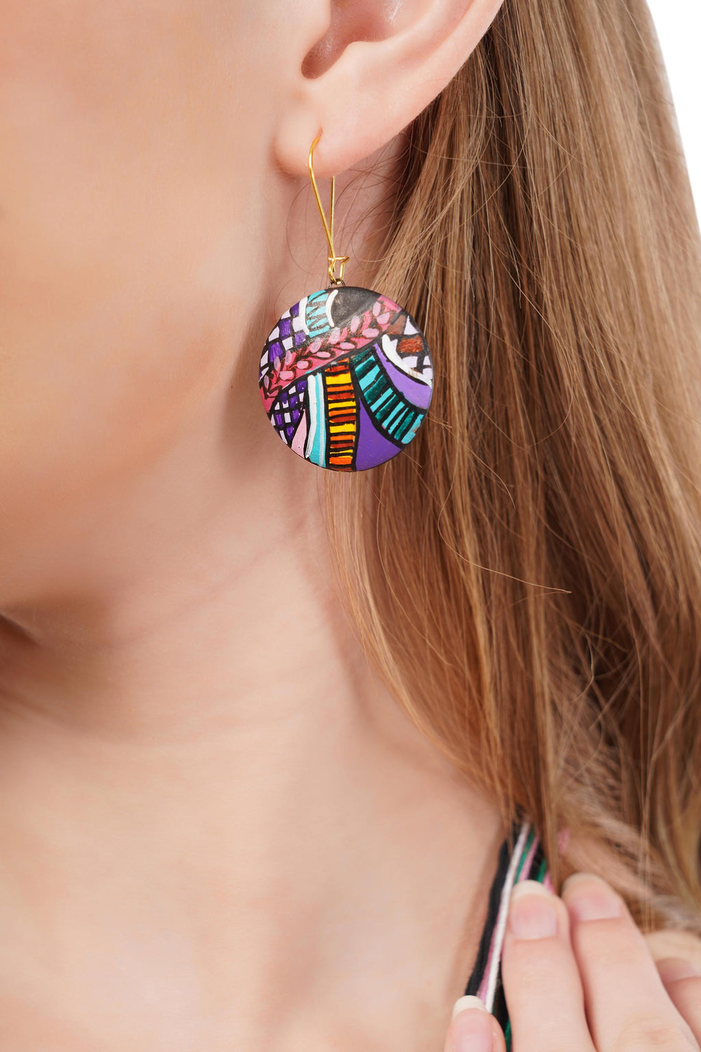 Beachy Boho Clay Necklace & Earrings Set