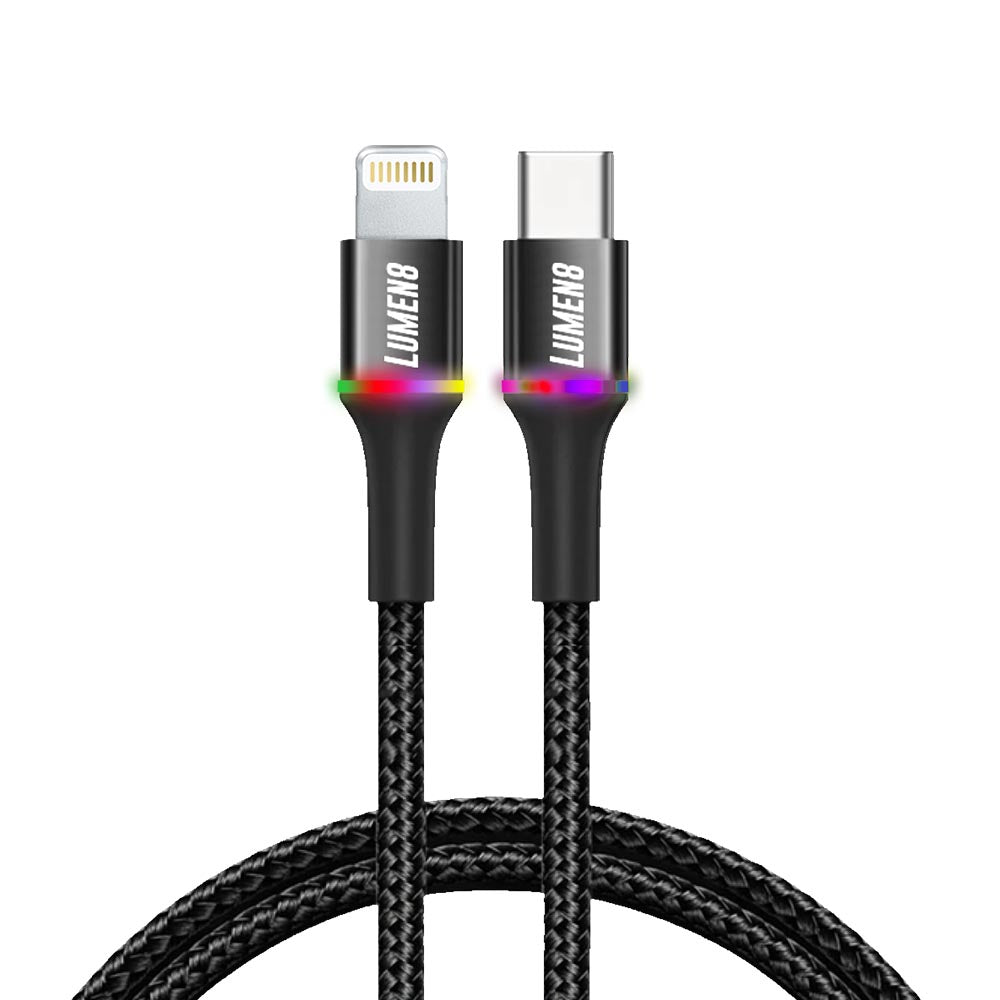 6 ft RGB Braided Lightning to USB-C Cable