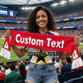 Custom Scarf Mexico Flag Soccer Fan Personalized Text Banner