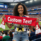 Custom Scarf Mexico Flag Soccer Fan Personalized Text Banner