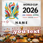 Wall Banner Mexico Flag Custom Soccer Fan Personalized Name