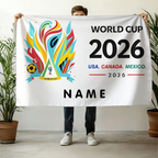 Wall Banner Mexico Flag Custom Soccer Fan Personalized Name