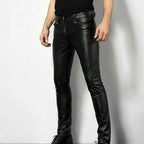 Men's Leather Jeans