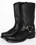 Men's Black Harness Boot - 11 Inch Tall