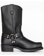 Men's Black Harness Boot - 11 Inch Tall