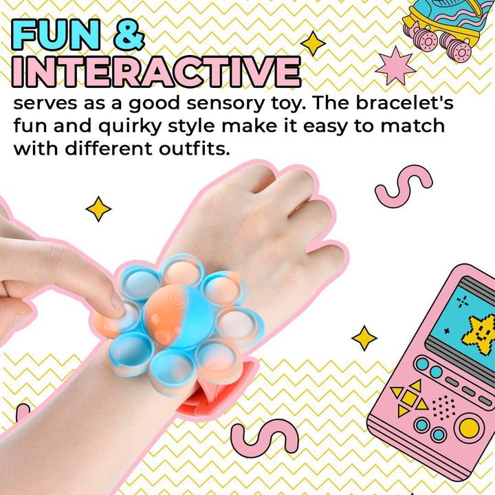 Spinning Rainbow Pop Bracelet