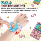Spinning Rainbow Pop Bracelet