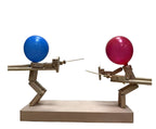 Wooden fencing puppets game