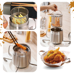 2-in-1 Stainless Steel Deep Frying Pot