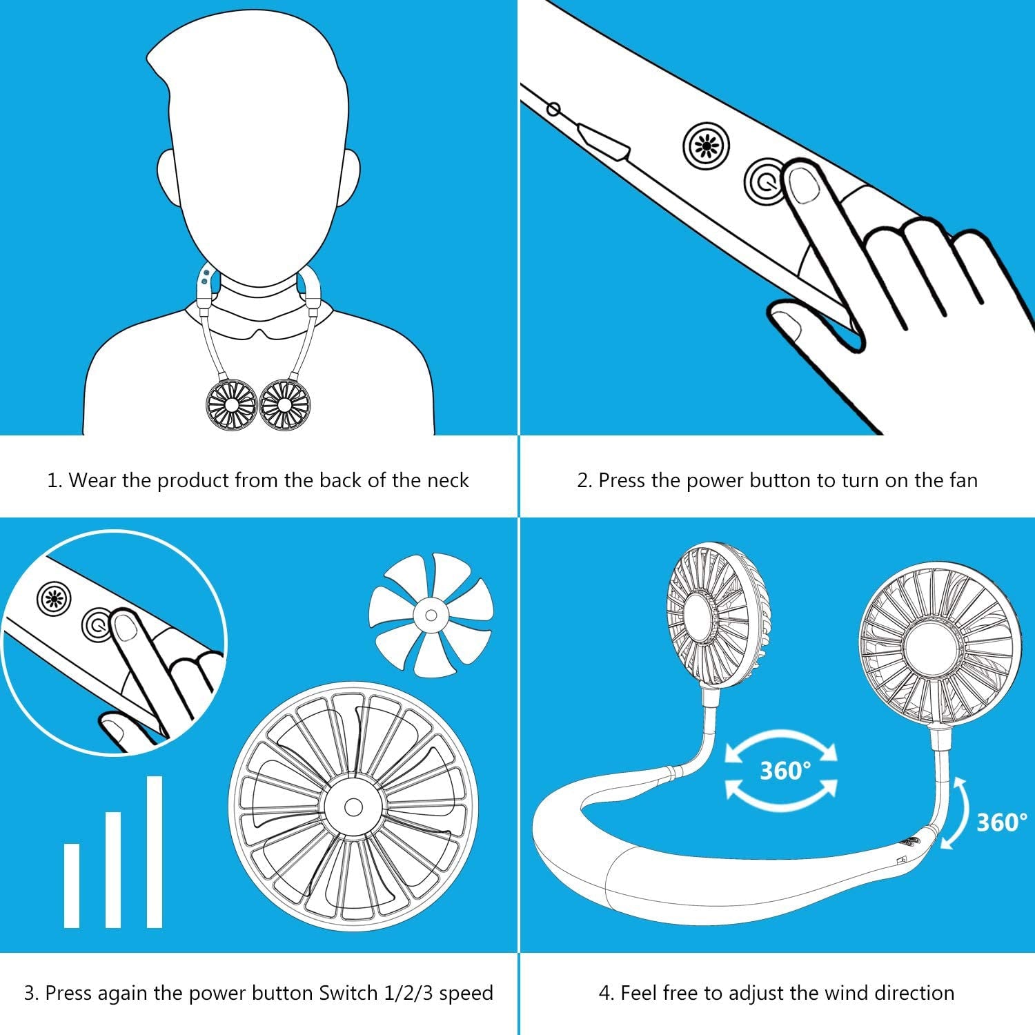 Portable Neck Fan