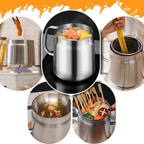 2-in-1 Stainless Steel Deep Frying Pot