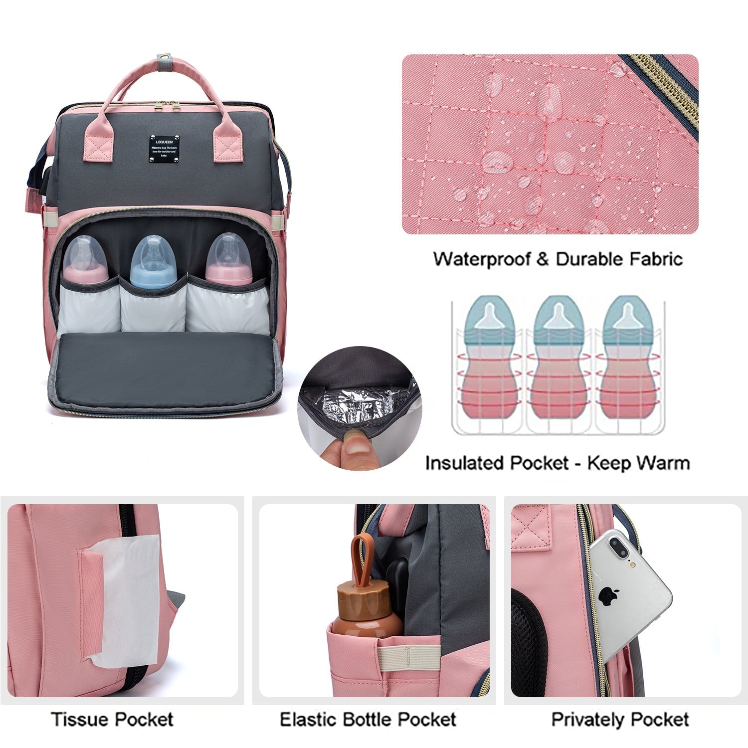 2-in-1 Baby Diaper Bag