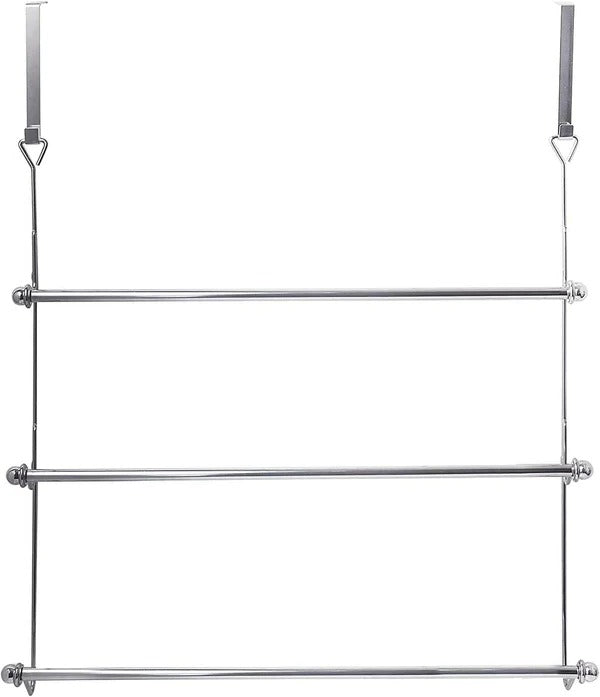 Over The Door Bathroom Towel Bar Rack Holder