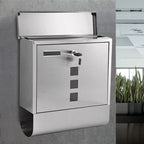 Large Heavy Duty Wall Mounted Vertical Home Metal Lockable Mailbox