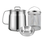 2-in-1 Stainless Steel Deep Frying Pot