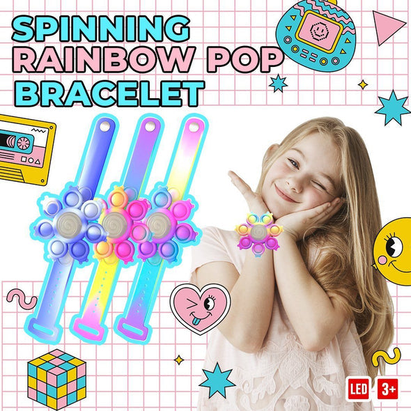 Spinning Rainbow Pop Bracelet