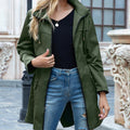 Stylish Zipper Trench Coat For Women