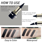 Waterproof Gel Eyeliner Pencils Set, Gothic Halloween Eye Makeup