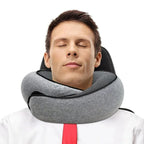 Snail Style Memory Foam Travel Curved Neck Pillow - U-shaped, Portable, Adjustable Support Neck Brace Pillow