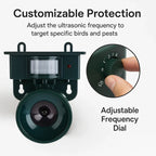 Motion Sensor Bird Deterrent for Crows: Ideal Pigeon Repeller with Sound Scarer