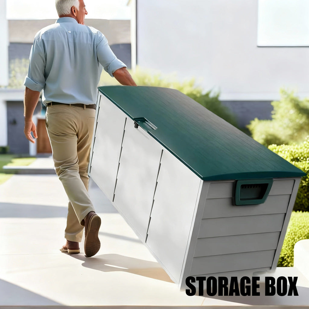 75 Gallon Heavy-Duty Outdoor Deck Box - Waterproof, Lockable