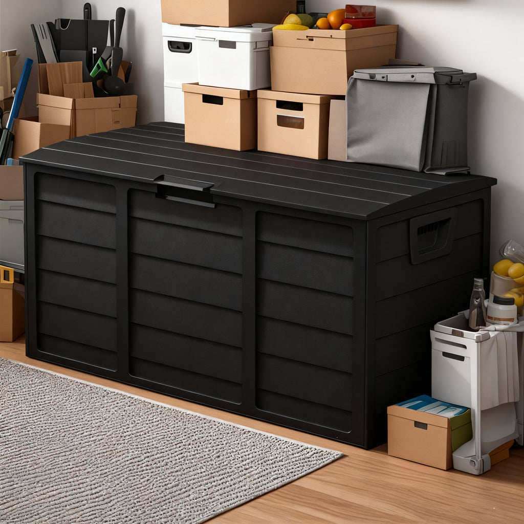 75 Gallon Heavy-Duty Outdoor Deck Box - Waterproof, Lockable